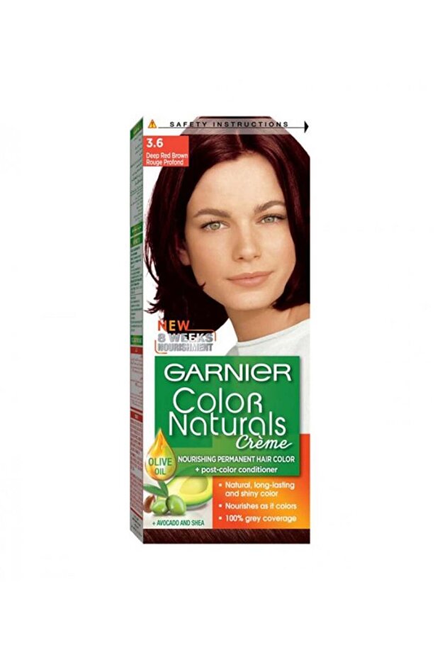 Color Naturals -3.6 Deep Red Brown 781281 --- غارنيه صبغه كولور ناتشرلرز 3.6 بني احمر غامق