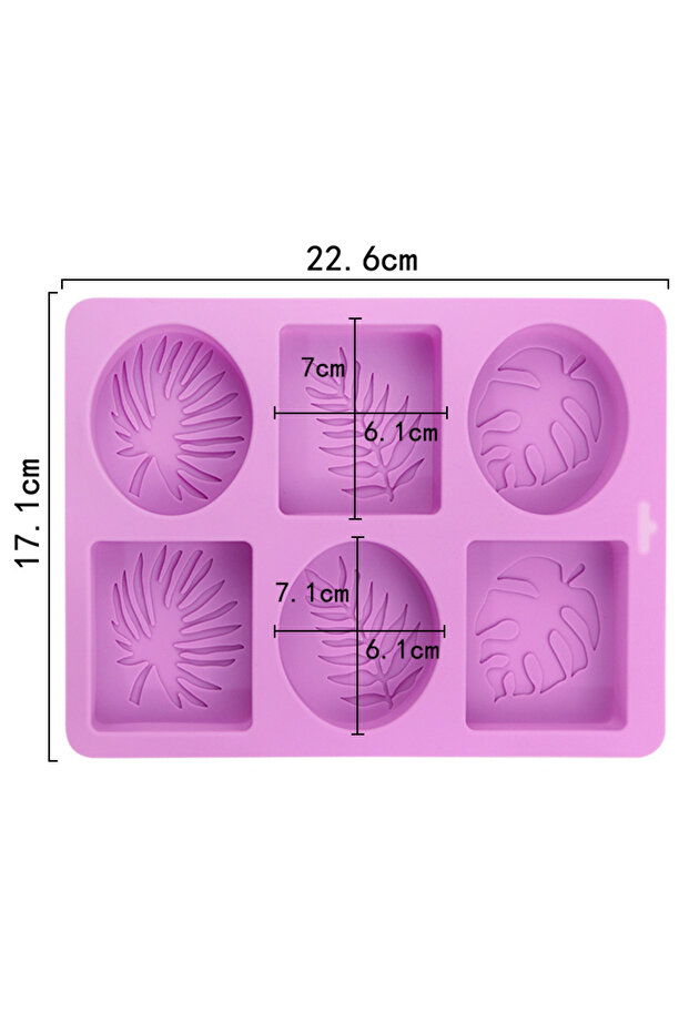 Mold Round and Square Leaf Silicone Soap Mold Handmade Soap Making Supplies Diy Plaster Resin Candle