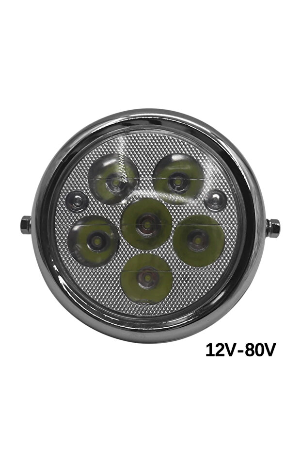 Round Headlight 12V-80V 6 Beads LED Round Headlight 5 Inch Circular Lamp for Citycoco Electric Scoo