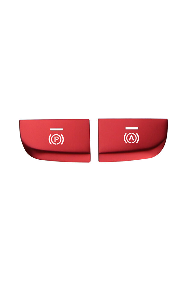 Red 2Pcs Car Electronic Handbrake Hand Brake Button Sticker Cover Trim for Audi A3 8V 2013 2014 2015
