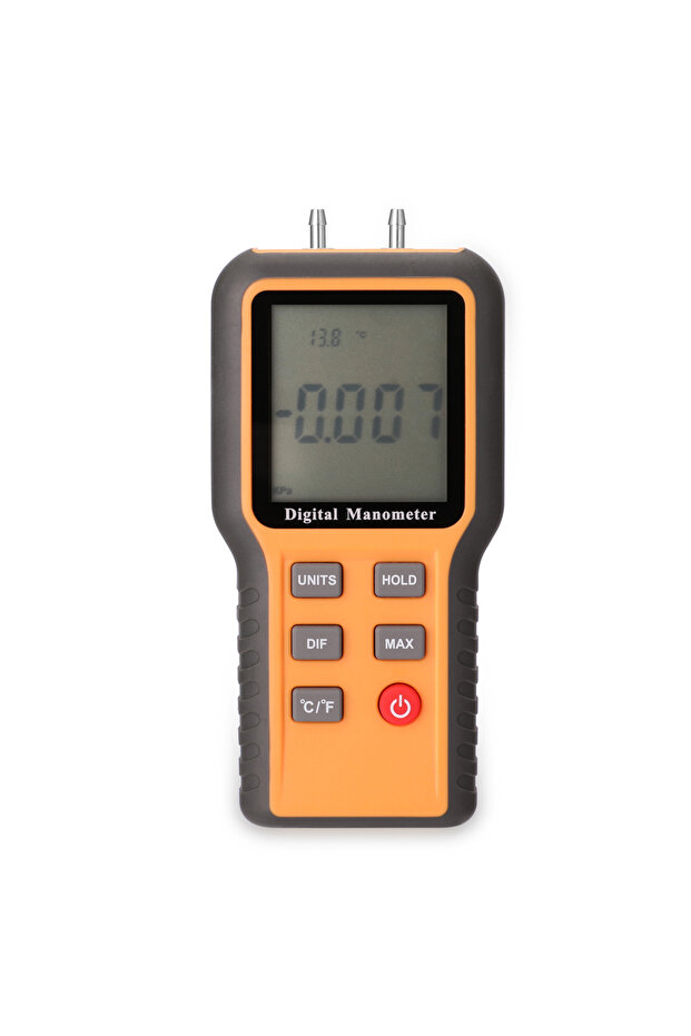 Digital Manometer ℃ ℉ Switchable 12 Pressure Units LCD Display Adjustable Temperature Tool Pipes... - 4