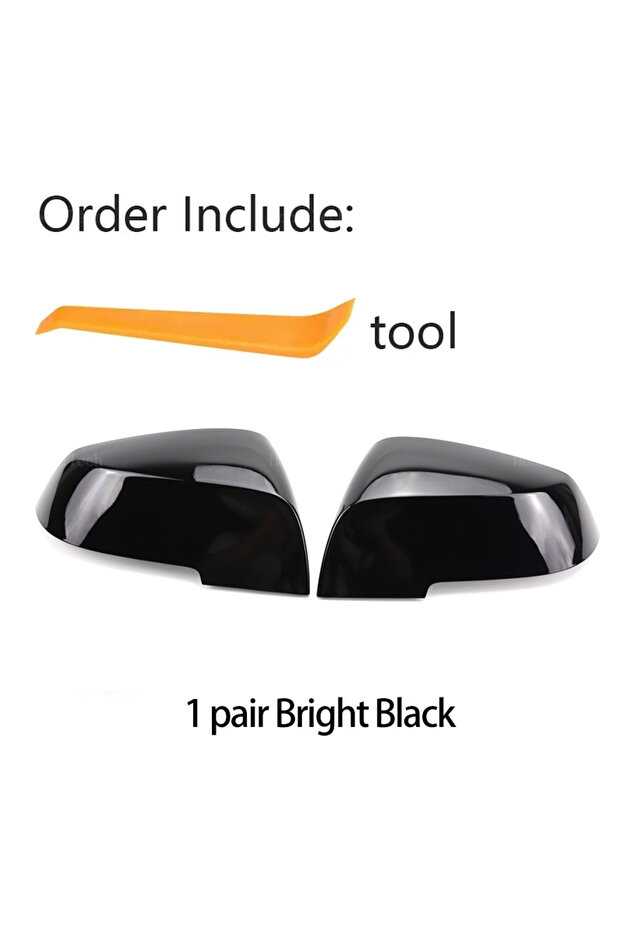 Black 2x Side Mirror covers styling Carbon pattern Black for BMW Series 1 2 3 4 X M 220i 328i 420i F