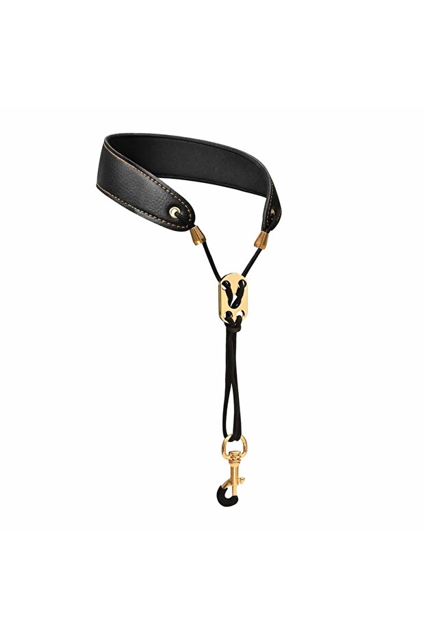 Black Leather Saxophone Strap Saxophone Lanyard Neck Strap Protection Neck For Soprano Tenor Alto Ba