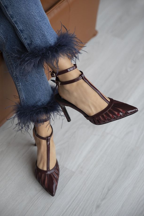 ares fileli stiletto topuklu kadın ayakkabı 8,5 cm - 2