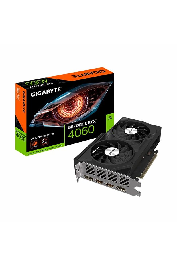 RTX 4060 WINDFORCE OC 8G 8GB Geforce RTX4060 GDDR6 128bit 2xHDMI 2xDP 16x Ekran Kartı - 1