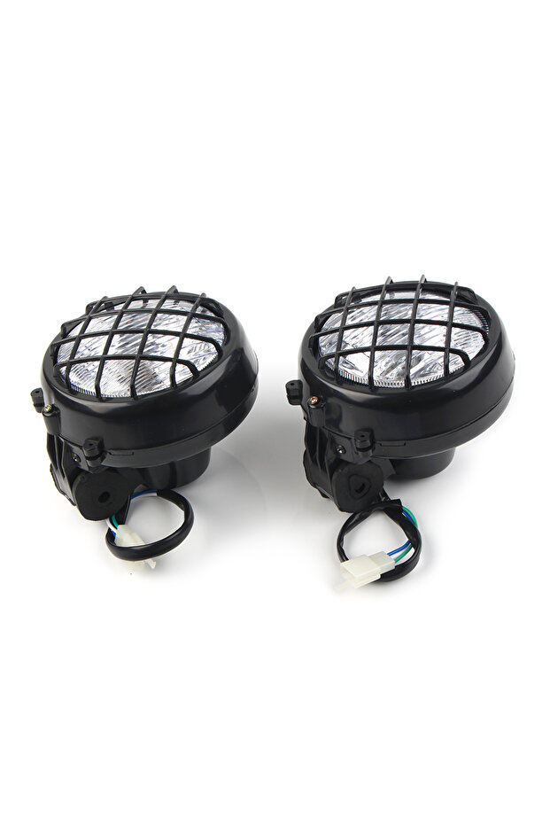 2 PCS Front Head Light Lamp Headlight For 70cc-150cc 4 Wheeler Quad Dirt Bike Go kart ATV Dune Buggy