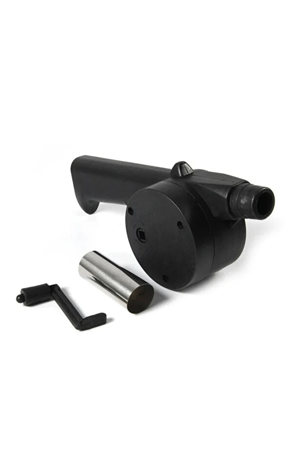 black Outdoor Barbecue Fan Hand-cranked Air Blower Portable BBQ Grill Fire Bellows Tools Picnic Camp