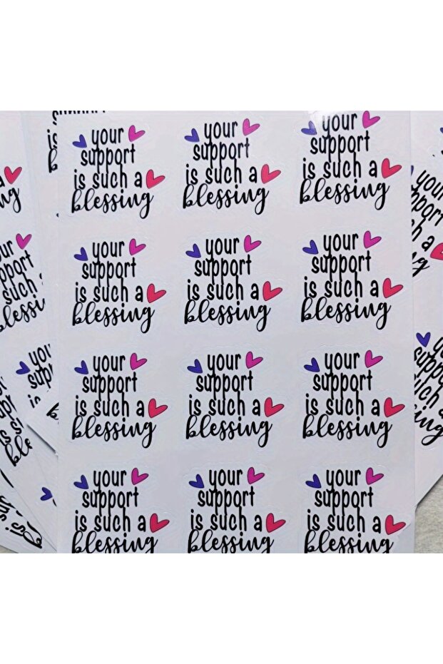 WHITE 120pcs Your Support is Such a Blessing Stickers 1.6 inch Thank You for Your Support Stickers f