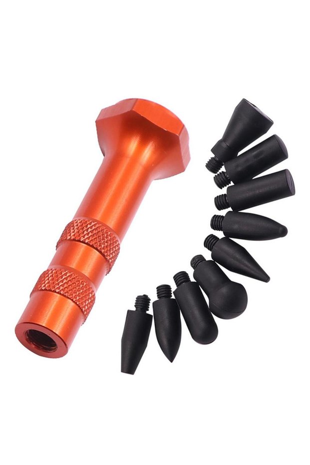 black Car Dent Repair Pen D I Y Dent Repair Kit Metal Tap Down Pen With 9 Heads Tips Dent Removal To