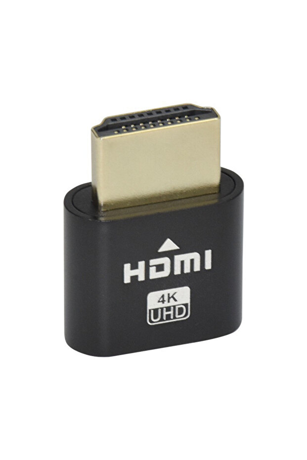 محاكي شاشة عرض شبحية بدون رأس ومتوافق مع HDMI وموصل وهمي أسود بدقة 4K DDC EDID Dummy E - 1