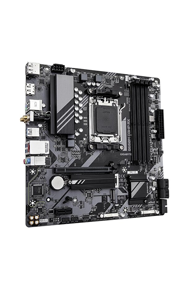 B650M D3HP AX AMD B650 AM5 DDR5 7600MHz (OC) HDMI/DP M.2 Wi-Fi RGB mATX Anakart - 3