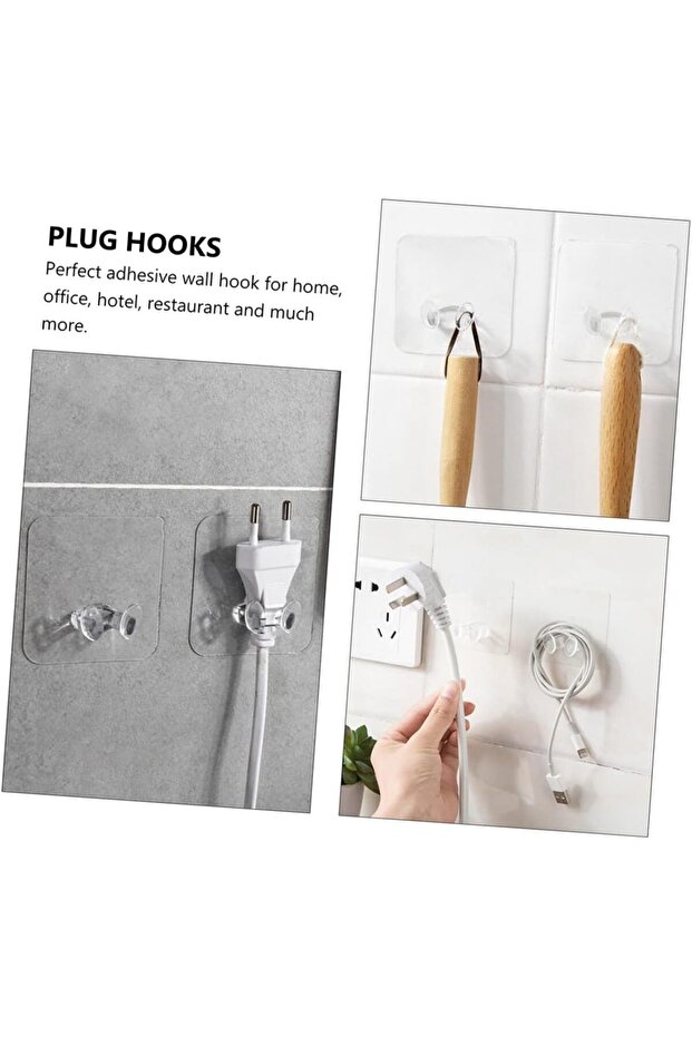 10 قطع من أشرطة قابس الكابلات ذاتية اللصق - منظم المقبس ومنظم الحلاقة - 3