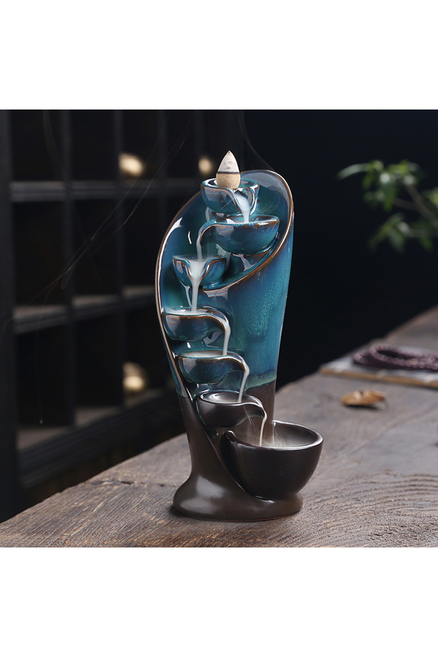 مبخرة AD6 فقط قطعة واحدة، تصميم شعلة يدوية الصنع، مبخرة شلال، ديكور منزلي إبداعي، حامل بخور