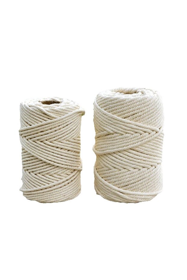 4 مم 100 متر ديكور بوهو مصنوع يدويًا من المكرمية 1/2/3/4/5/6/8/10 مم خيط قطني بيج حبل حبل ملتوي - 8