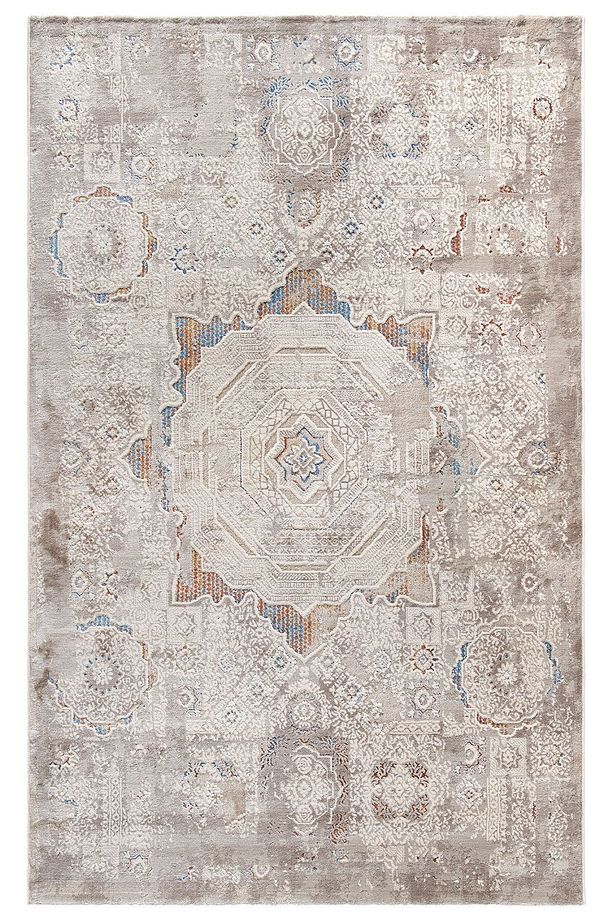 Motto Mavi Terra Halı Yumuşak Oturma Odası Salon Çocuk Odası Mutfak Halısı M0131 - 2