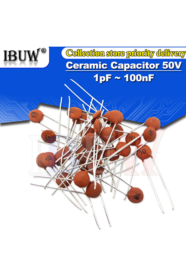100nF 100pcs Ceramic capacitor 50V 1pF ~ 100nF 0.1uF 104 4.7PF 10PF 22PF 33PF 47PF 100PF 101 220PF 1