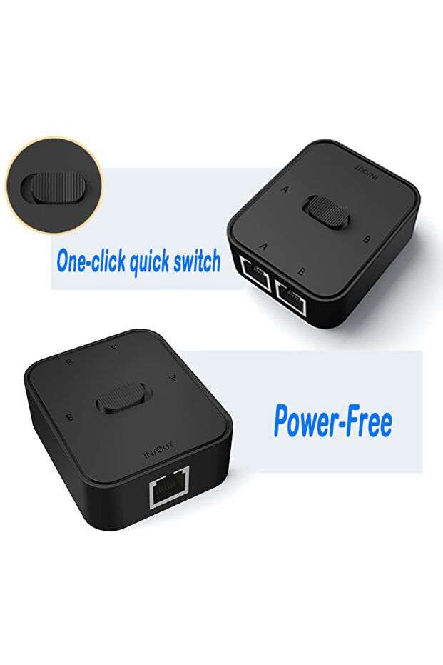1000Mbps 1 In 2 Out Ethernet Adapter RJ45 Splitter Lan Connector Cat 6 rj45 Splitter Switch Coupl... - 7