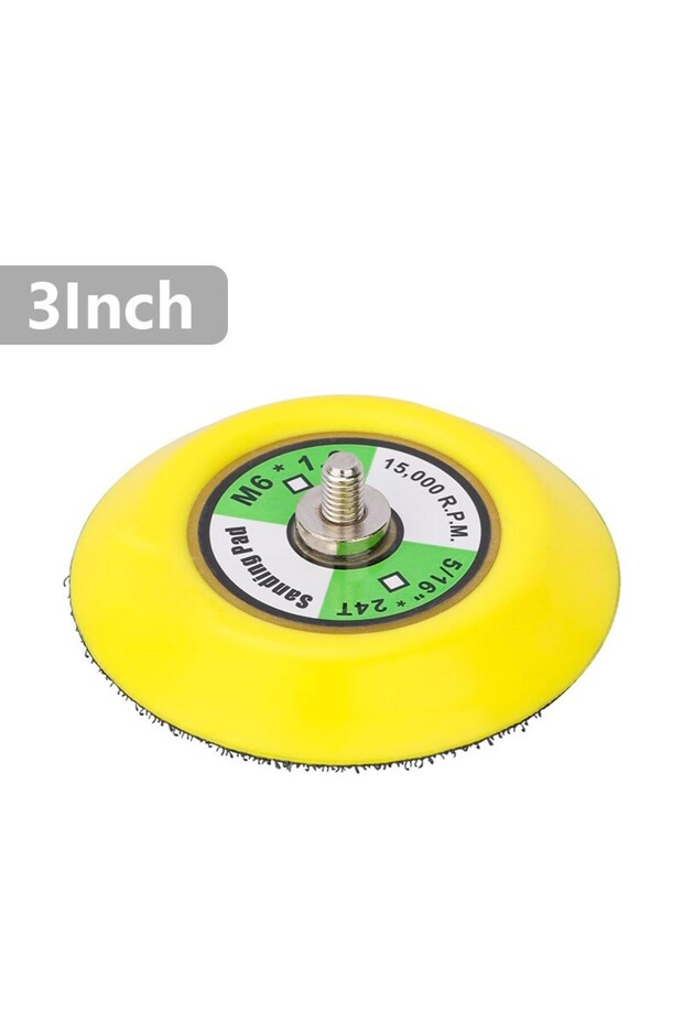 قرص تثبيت لاصق (هوك آند لوب) مقاس 3 بوصة M6 XCAN 1/2/3 بوصة لتلميع وصنفرة الأقراص الهوائية (الساندر)