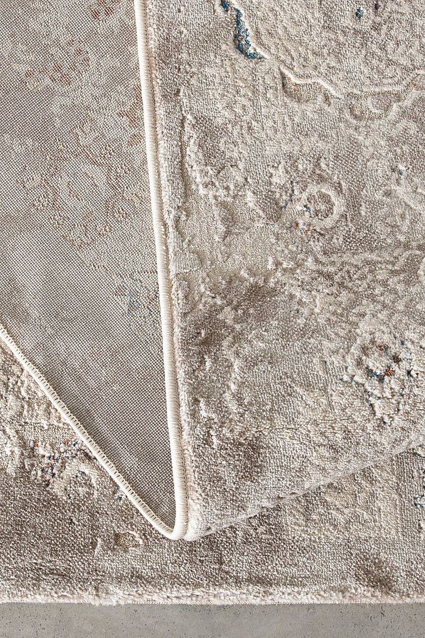 Motto Mavi Terra Halı Yumuşak Oturma Odası Salon Çocuk Odası Mutfak Halısı M0131 - 4