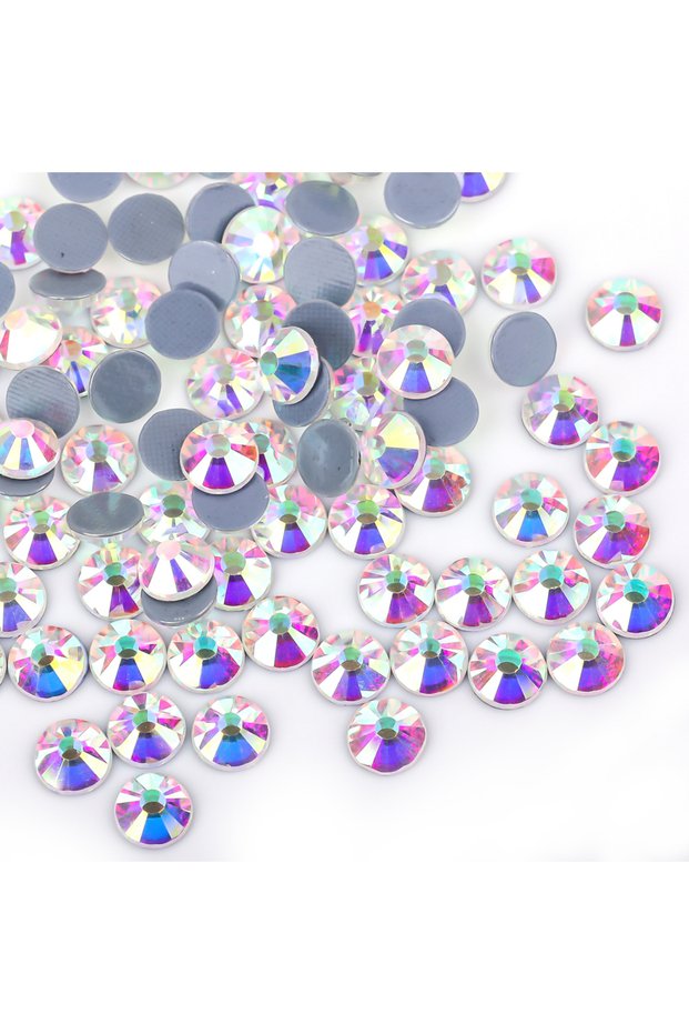 SS16-1440pcs Glue AB SS3~SS50 Crystal AB Hotfix Rhinestone Flat Back Iron On Strass Crystal Stones N