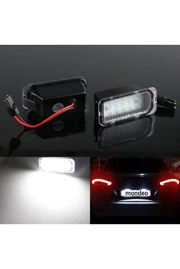 2pcs led white 2PC Number Plate Light LED License Lamps for Ford Jaguar XJ XF Fiesta Focus S-MAX Gra