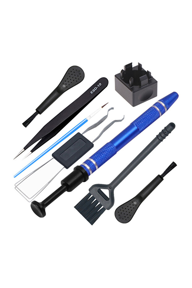 black 7PC Mechanical Keyboard Keycap Switch Tool Kits Metal Puller Remover Switch Stem Holder Lube B - 1