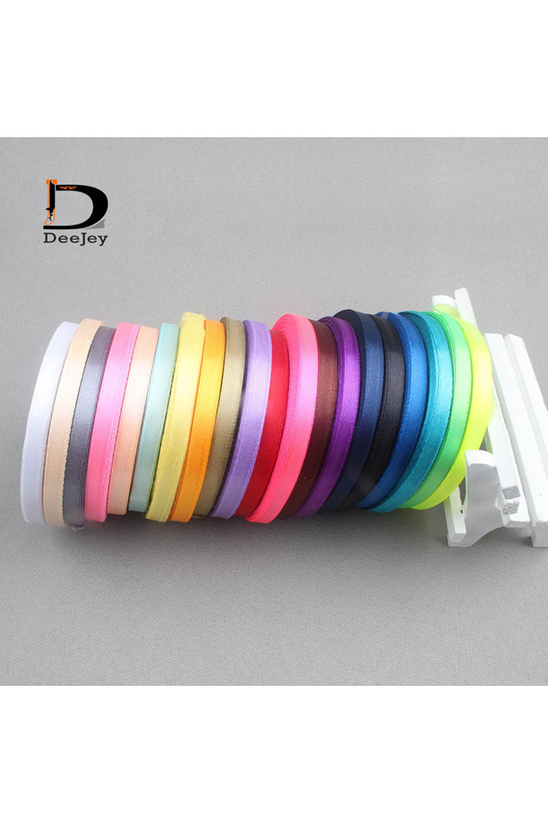 M Mutil solid color 6mm 1 4 inch satin ribbon belt gift packing wedding decoration 25yards roll 20 r