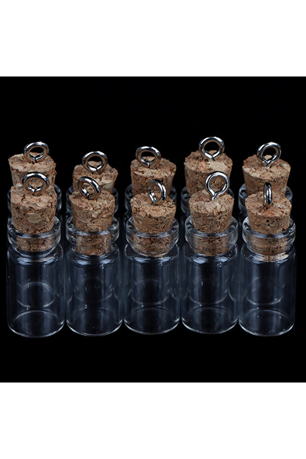 10pcs 10Pcs Mini Glass Bottles Small Vials Cork Glass Jars Multi Usage Cork Wish Glass Brand New And