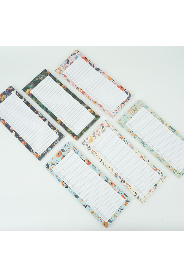 WHITE 6-Pack Magnetic Grocery List for Fridge Memo Notepad for Shopping Locker Filing Cabinet To Do