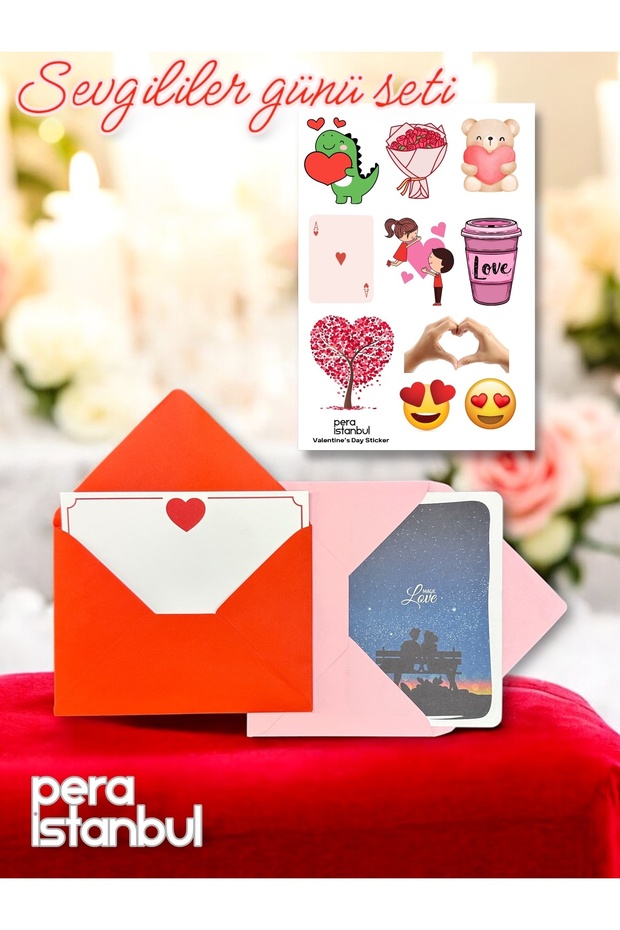 Set of 2 Colorful 13X18 Envelopes and Gift Note Card Sticker Valentine's Day Anniversary Note Card