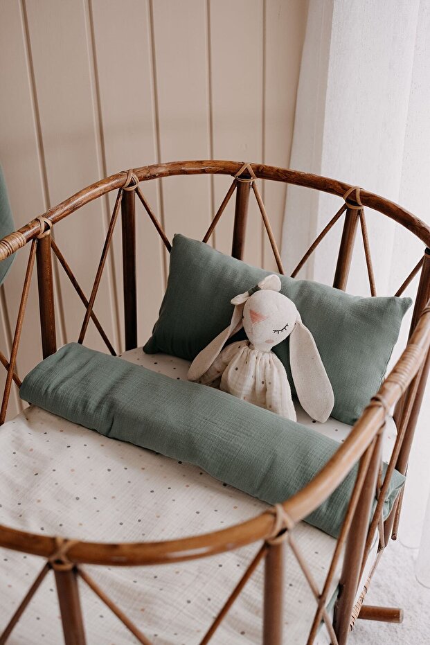 Park Bed Muslin Duvet Cover Set (80X110)| Green Dots