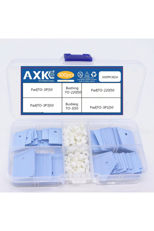 300Pcs/set TO-220 TO-3 Bushing Transistor Insulation Pads Silicone Heatsink Shim Washer for Lapto...