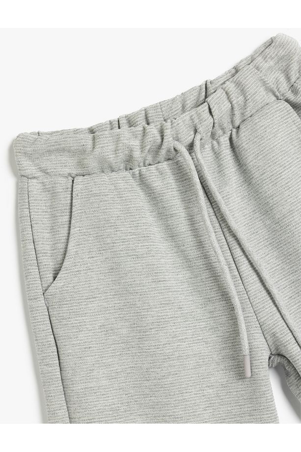 Basic Beli Bağcıklı Cepli Şort - 3