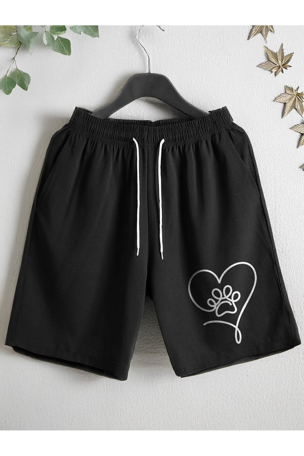 Love Paw Printed Casual Seasonal Shorts