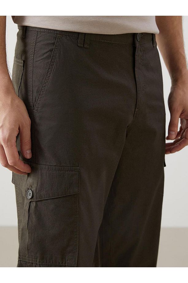 LCWAIKIKI Classic Standart Kalıp Gabardin Erkek Roller Şort - 3
