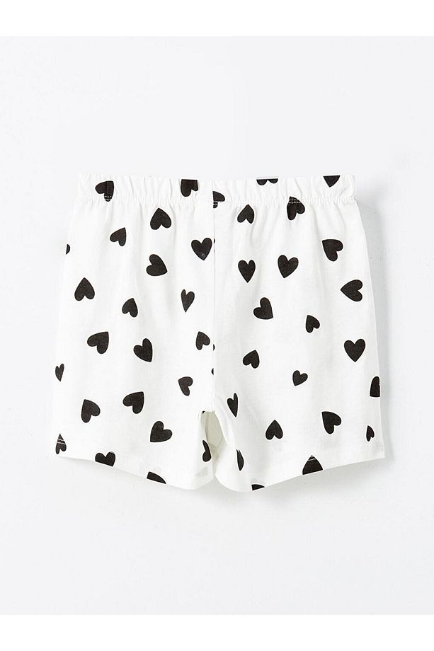 LCW Kids Bisiklet Yaka Kız Çocuk Şortlu Pijama Takımı - 8