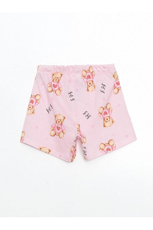 LCW Kids Gömlek Yaka Kız Çocuk Şortlu Pijama Takımı - 5
