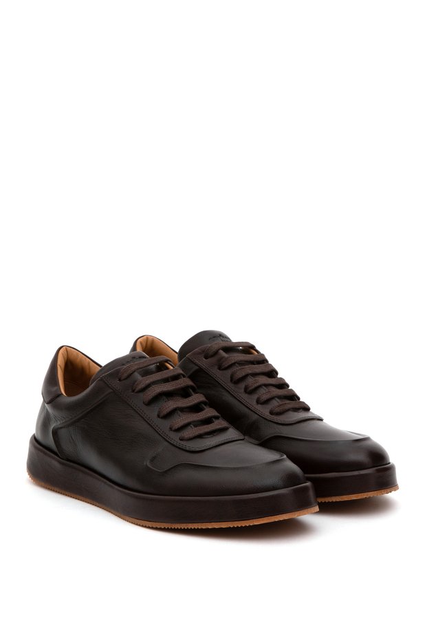 Brown 100% Leather Casual Shoes 50295434-Vr029