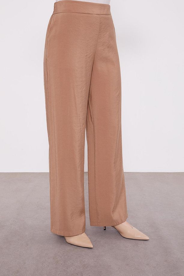 Camel Gül Broş Detaylı Ceket Takım - 6