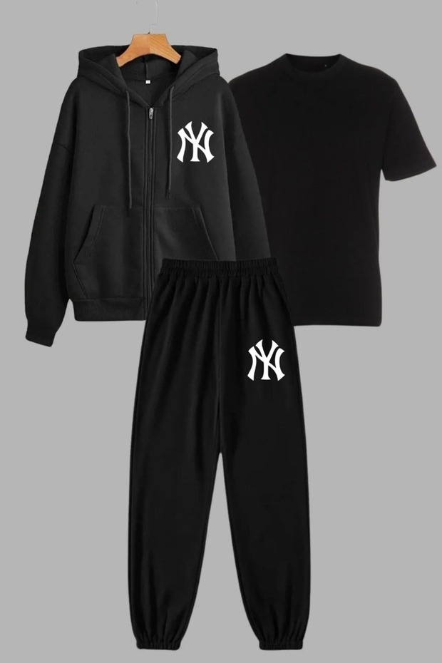 3-Piece Tracksuit Set - Ny Printed Confinement