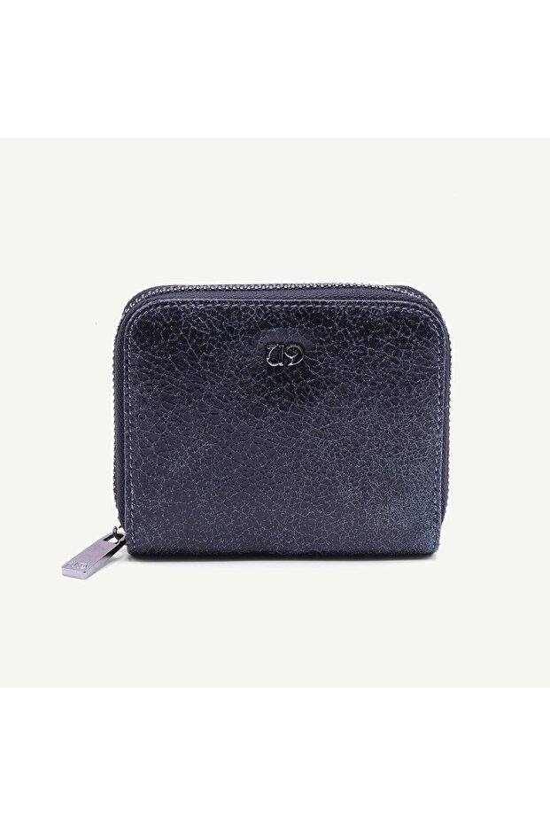 Uderra Women's Genuine Leather Navy Blue-Black Mini Wallet - S1Kc0109