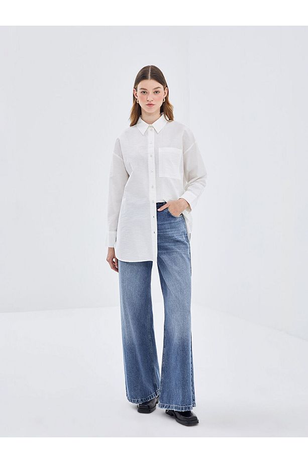LCW Modest Oversize Kadın Gömlek Tunik - 2