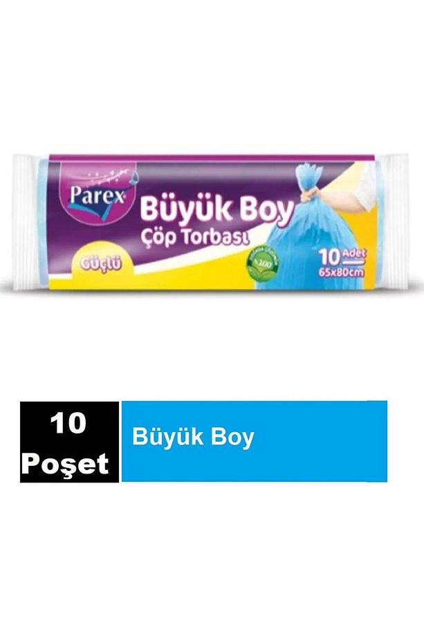 Güçlü Çöp Poşeti Battal Boy 72 x 95 Cm 10 Adet - Mavi x 6 Paket - 2