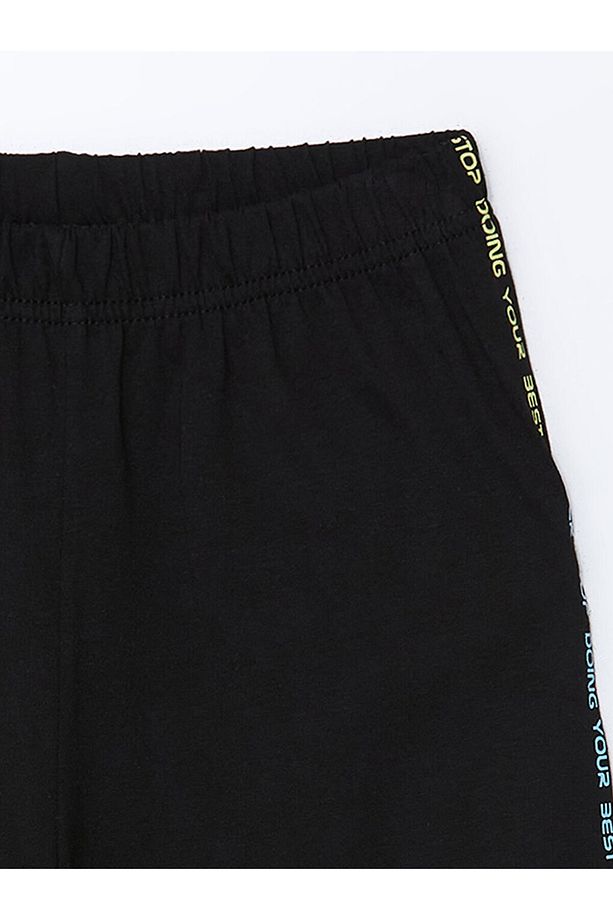 LCW Kids Bisiklet Yaka Erkek Çocuk Şortlu Pijama Takımı - 7