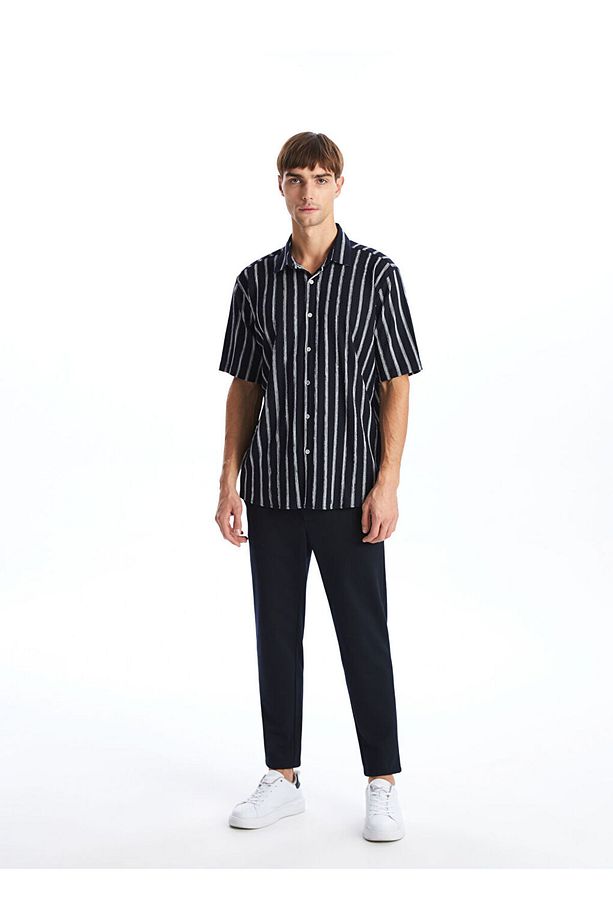 LCW Vision Regular Fit Kısa Kollu Çizgili Erkek Gömlek - 2