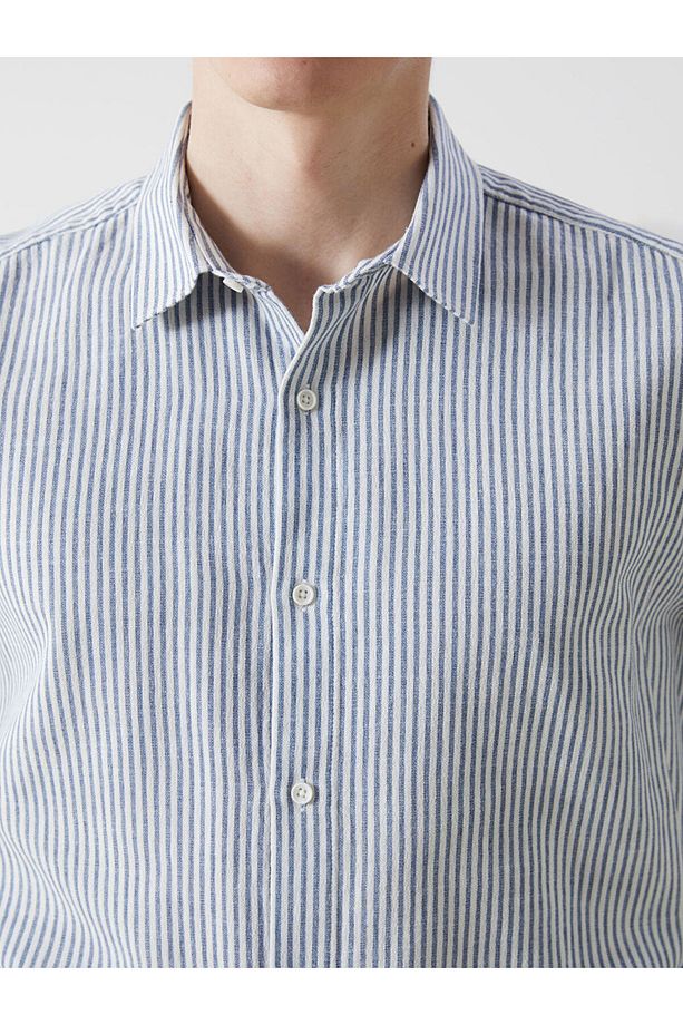 LCW Vision Regular Fit Uzun Kollu Çizgili Erkek Gömlek - 3