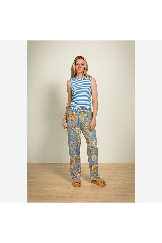 Belin Mavi Viscose Pantolon - 2