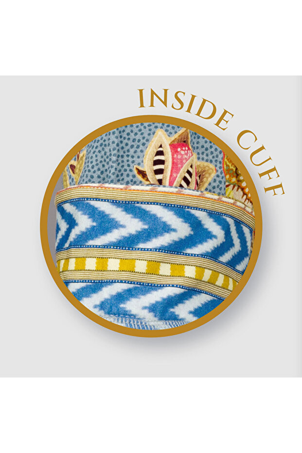 Nisha Mavi Viscose Kimono - 4