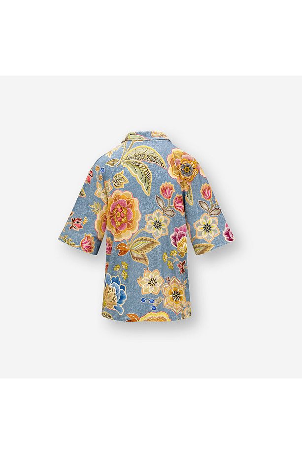 Flora Mavi Viscose Bluz - 3