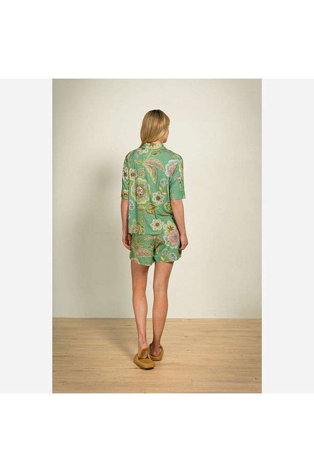 Flora Yeşil Viscose Bluz - 4